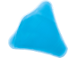 Blue irregularly shaped gel pad for cold or hot therapy.
