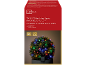 100 LED solar string lights in color, illuminating a bush.