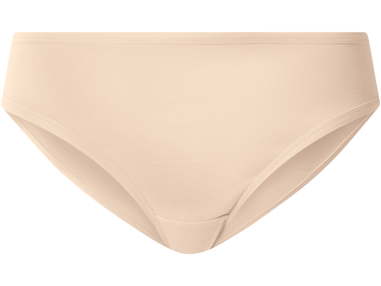 Flesh-colored cotton women's briefs, front view.