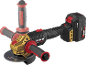Cordless angle grinder with three handles and a 4.0 Ah battery