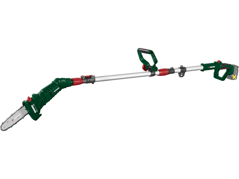 Cordless telescopic pole saw with adjustable handle and chain