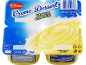 Vanilla cream dessert in a pack of four, with nutritional and origin information.