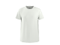 White short-sleeved t-shirt with a round neckline.
