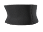 Black waist trainer with visible seams.
