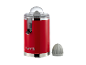 Silvercrest electric citrus juicer in red with an additional cone