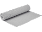 Grey yoga or fitness mat, partially rolled up