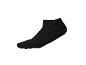 Black ankle sock, side view.