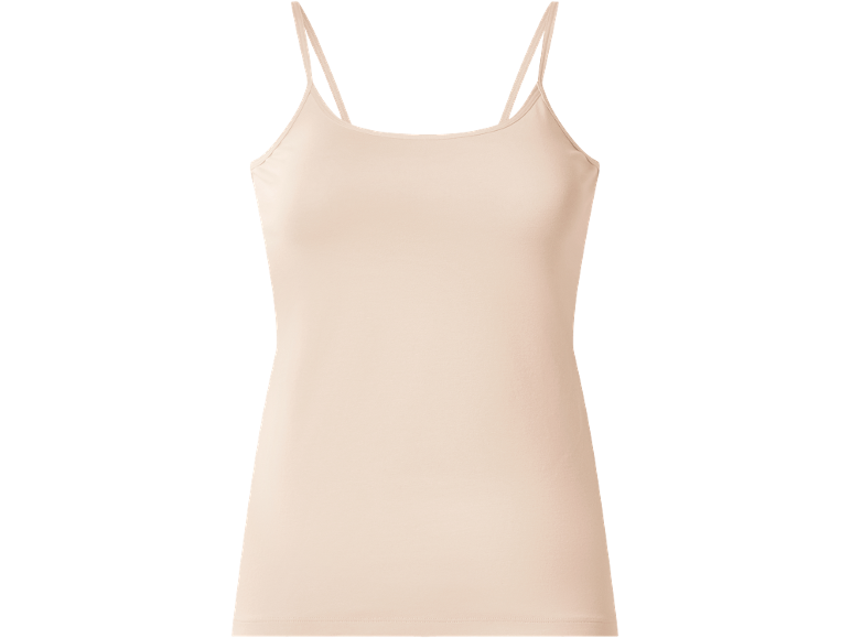 Women's beige basic spaghetti strap top