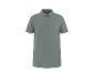 Men's khaki short-sleeved polo shirt with three buttons.