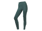 Dark teal women's leggings with multiple pockets and zippers