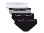 Pack of four women's briefs in white, grey, and black with an elastic waistband