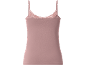 Women's dusty pink camisole with lace trim