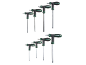 Two sets of T-handle Torx screwdrivers, each with five different sizes.
