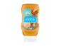 Gherkins & Mustard Festival Sauce in a squeeze bottle, with burger and sauce images.