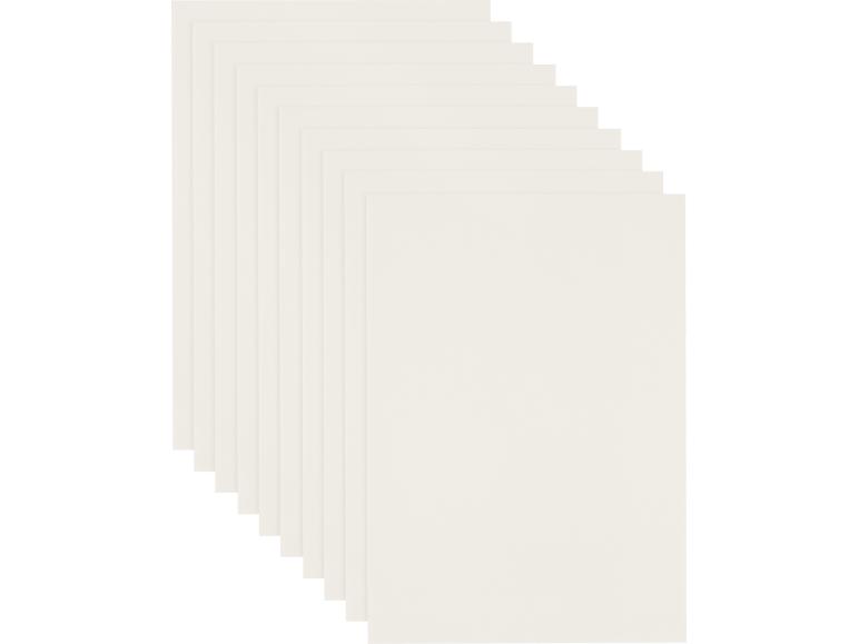 Stack of white or cream paper sheets, diagonally layered.