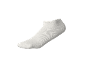 A white ankle sock on a black background.