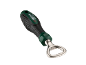 Bottle opener with a green handle and the text »EST.1996«.