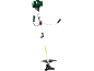 Petrol brush cutter with 2-stroke engine and adjustable handle
