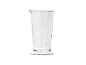 Transparent measuring jug with volume markings from 50 ml to 700 ml.