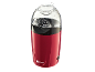 Red popcorn maker with a clear lid and the text «switch on».
