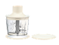 Blender with a transparent container featuring a measuring scale and a lid.
