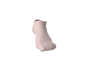 Light pink ankle sock on a black background.