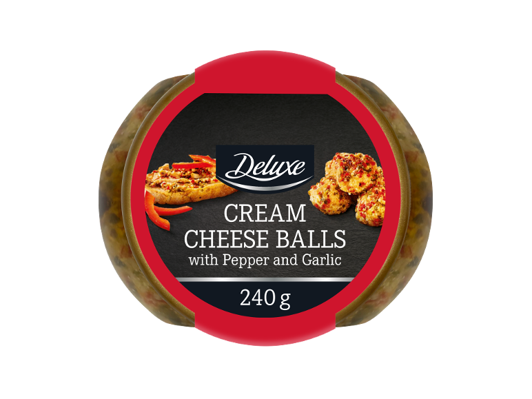 Cream cheese balls with pepper and garlic, 240g.