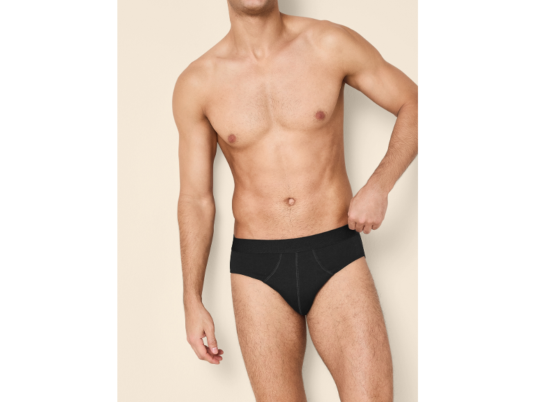 Man in black briefs.