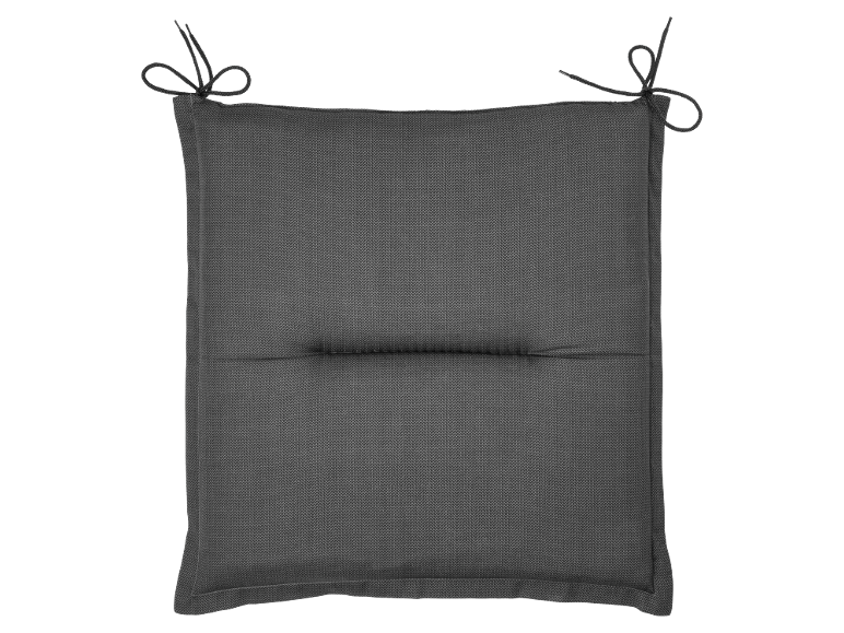 Grey chair cushion with tie strings