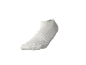 A white ankle sock on a black background.
