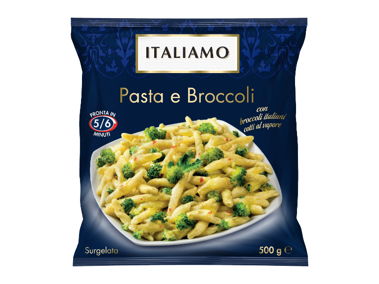 ITALIAMO Pasta e Broccoli, frozen meal with Italian broccoli, 500g.