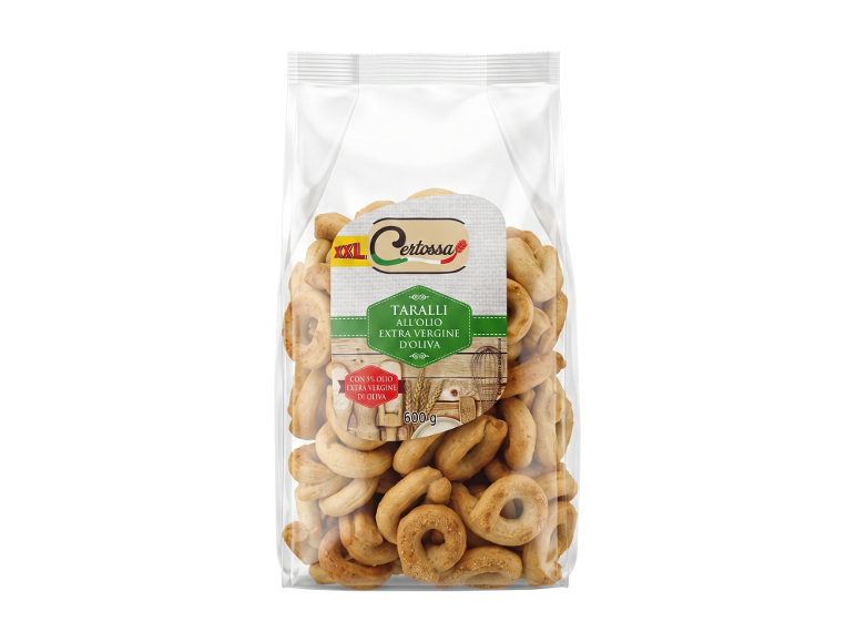 Bag of taralli with extra virgin olive oil, 600g.