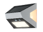 Solar-powered outdoor wall light with motion sensor and two light panels.