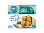 Macaroni polpette cacio e pepe, 225g, frozen, ready in 10 minutes in the oven.