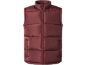 Burgundy padded gilet with front zipper