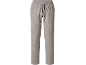 Men's linen and cotton trousers, grey, with a drawstring waist.