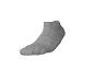 A light grey short sock on a white background.