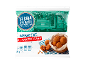 Packaging of arancini all'amatriciana with preparation instructions and food truck graphic.