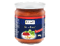 Glass jar of red pesto, with the text 'Pesto Rosso' and 'Basilico Genovese DOP'.