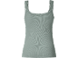 Ribbed camisole top with lace, light green