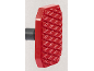 Red non-slip foot pad with diamond pattern on a gray background.