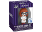 Wednesday vinyl figure Marilyn Thornhill, white coat and blue glasses.