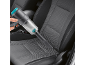 Cordless handheld vacuum cleaner cleaning a car interior.