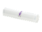 White vacuum sealer roll with a purple arrow indicating direction