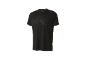 Black short-sleeved sports t-shirt with a subtle pattern on the front.