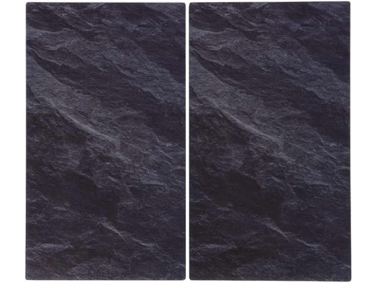 Two dark grey slate tiles with natural texture.