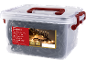 580 LED string lights in a plastic box, warm white light, 7.5W.