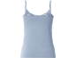 Women's light blue spaghetti strap top with lace