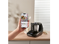 Smart kitchen appliance and phone with recipe app showing 'Italian pesto bowl with chicken'.