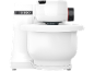 White kitchen machine with bowl and speed selector.